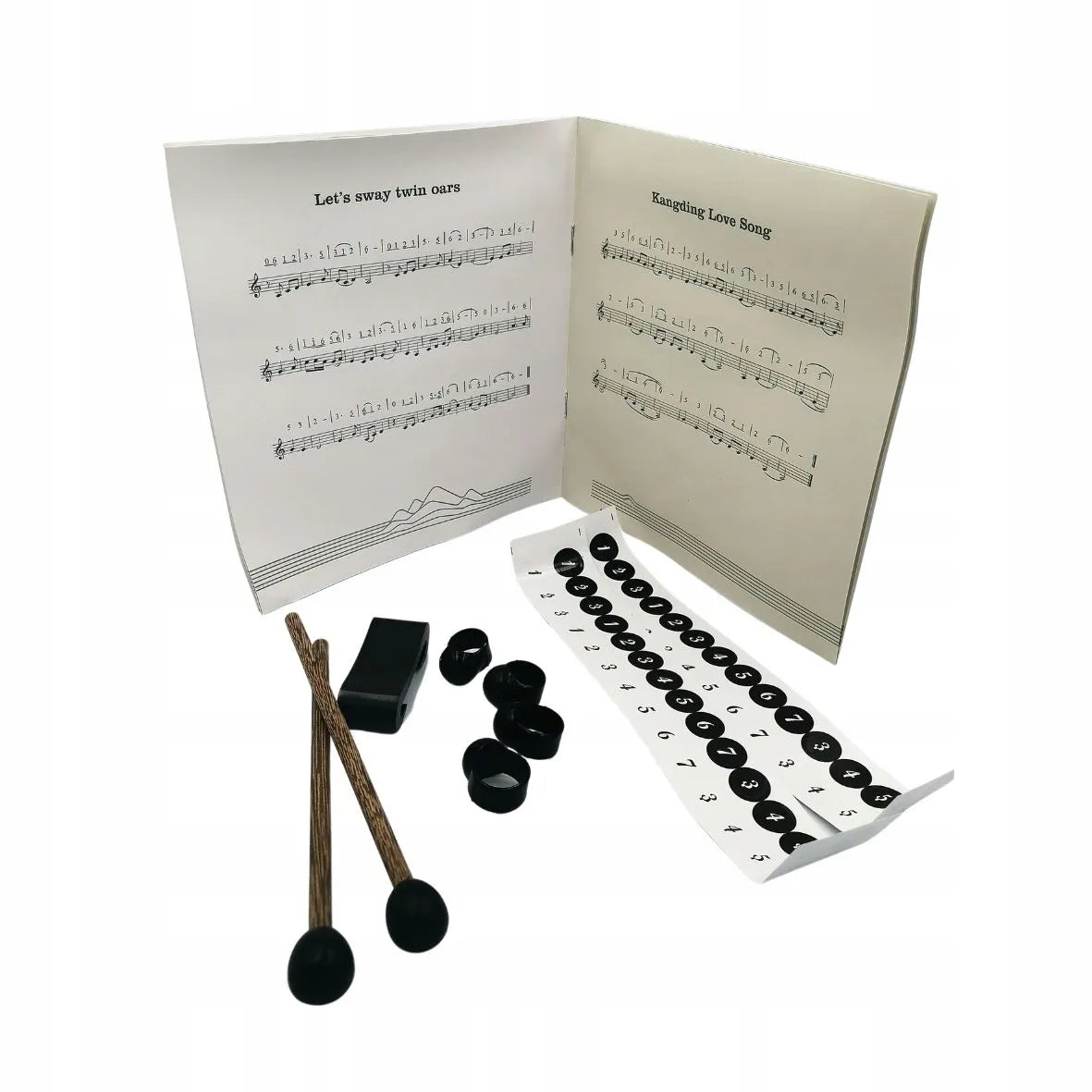 11 tonų 6 colių liežuvinis būgnas, auksinis, plieninis būgnelis, Steel Tongue Drum + kazoo