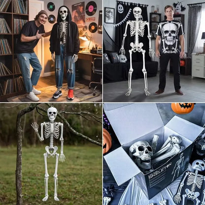 Dydelis (170 cm) skeletas - tamsi Halloweeno dovana ir dekoracija