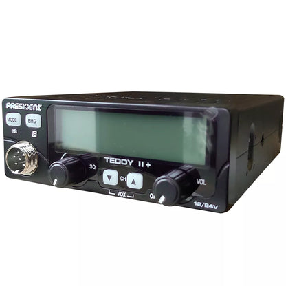 12/24V CB RADIJAS PRESIDENT TEDDY II + ASC 7 spalvų AM/FM