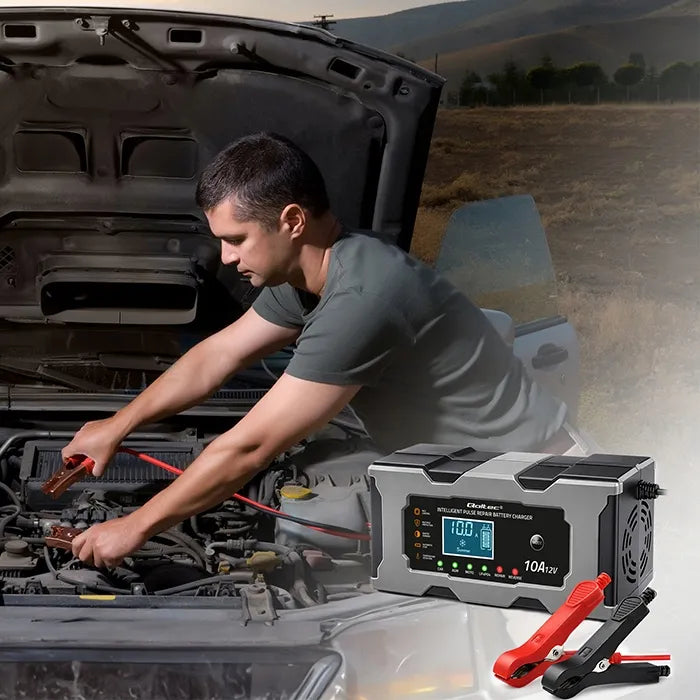 12V Automobilio užvedėjas su LCD ekranu