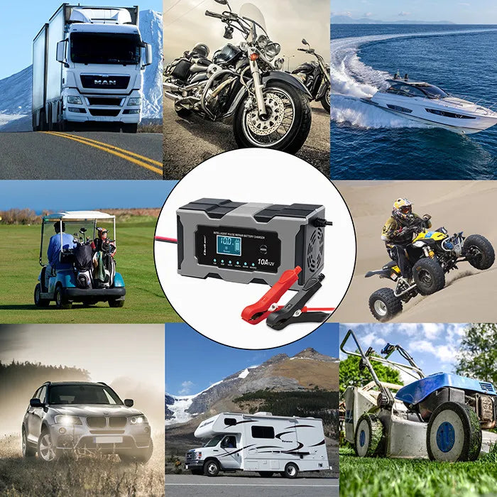 12V Automobilio užvedėjas su LCD ekranu