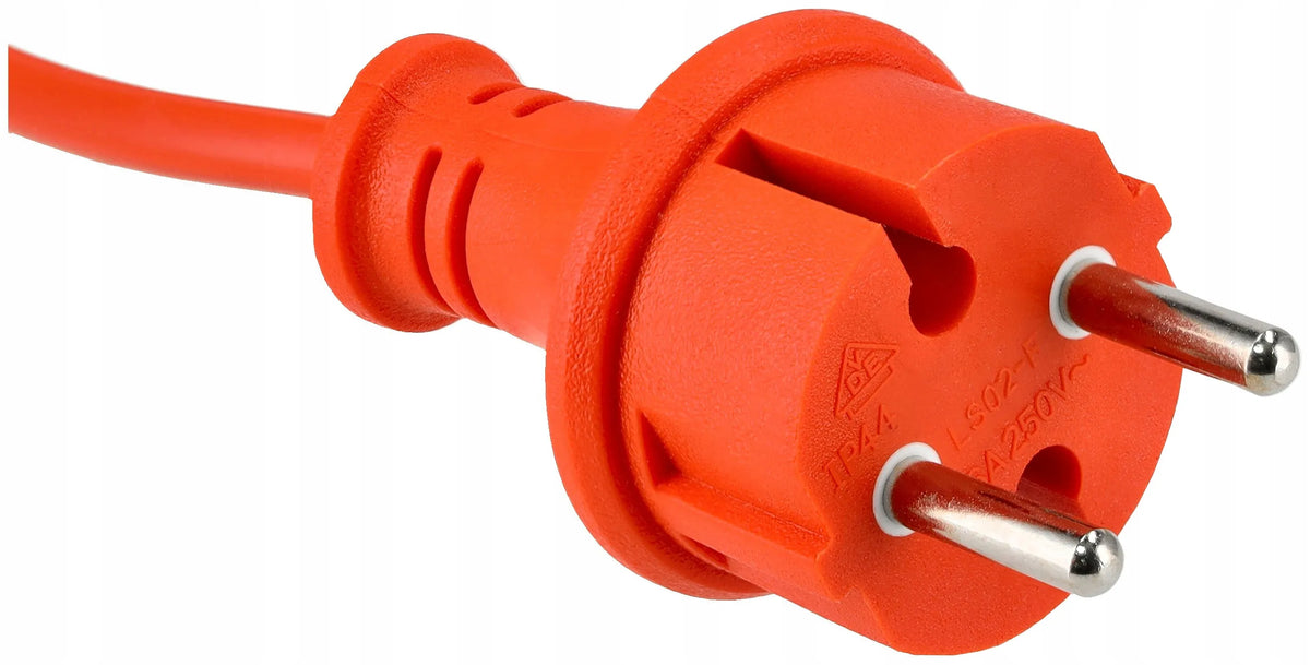 15 m sodo ilgintuvas vejapjovei, statybinis, 230V 2x1mm2 10A 2300W