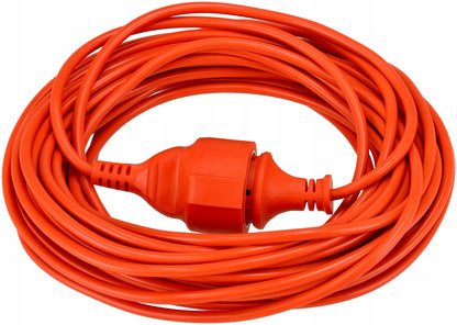 15 m sodo ilgintuvas vejapjovei, statybinis, 230V 2x1mm2 10A 2300W