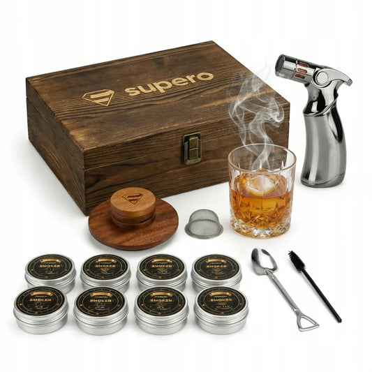 15 viename viskio rūkymo rinkinys „Whisky Smoker“ – dovana vyrui, vaikinui