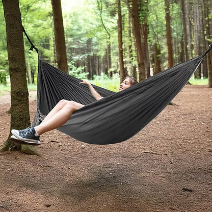 Sodo hamakas dvivietis turistinis su tinkleliu nuo vabzdžių, 300KG talpa, komplektas