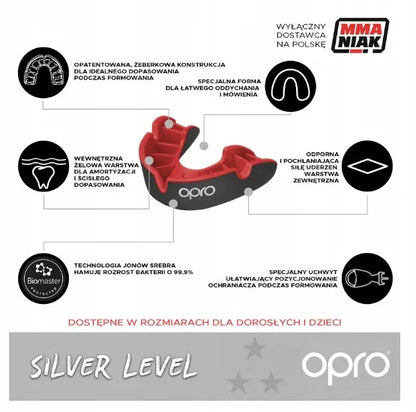 Dantų apsauga bokso "Opro" UFC Silver GEN2 balta sidabrinė