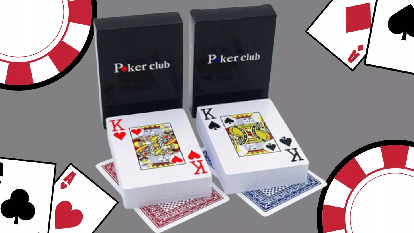 2 klasikinės vandeniui atsparios plastikines pokerio kortos