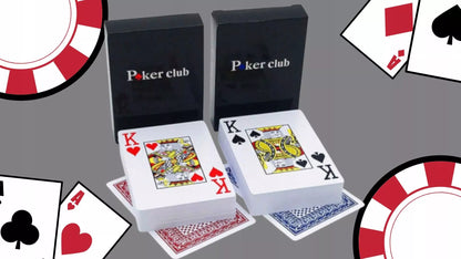 2 klasikinės vandeniui atsparios plastikines pokerio kortos