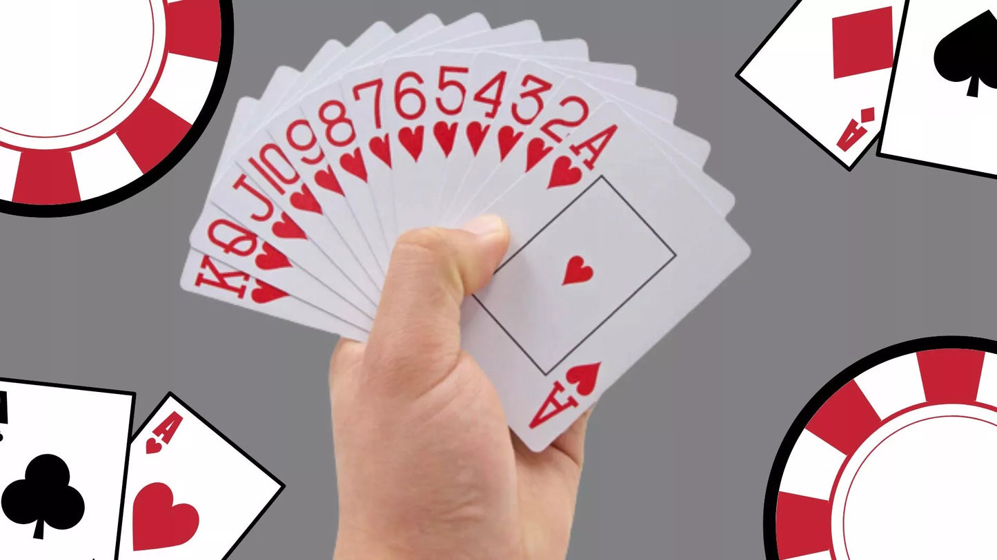 2 klasikinės vandeniui atsparios plastikines pokerio kortos