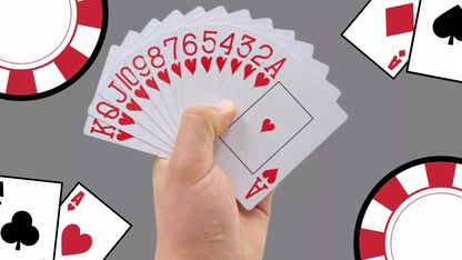 2 klasikinės vandeniui atsparios plastikines pokerio kortos