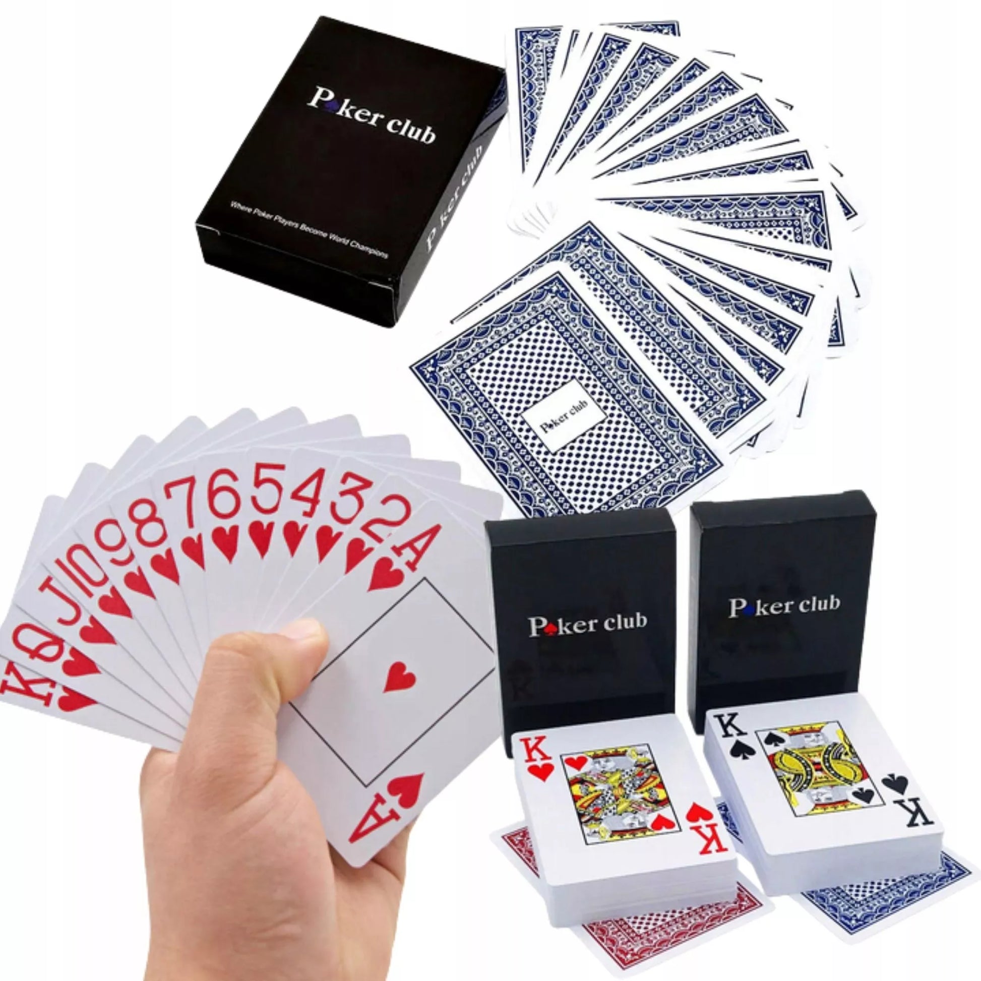 2 klasikinės vandeniui atsparios plastikines pokerio kortos