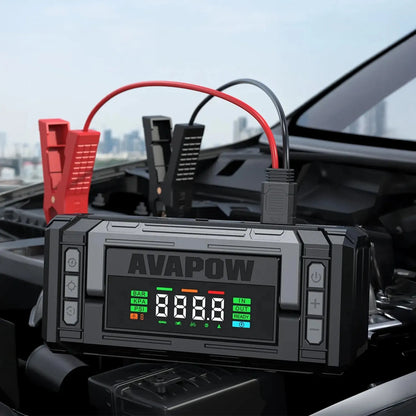 2 viename automobilinis paleidiklis 12V 8000A su kompresoriumi 150PSI LED PD 30W AVAPOW