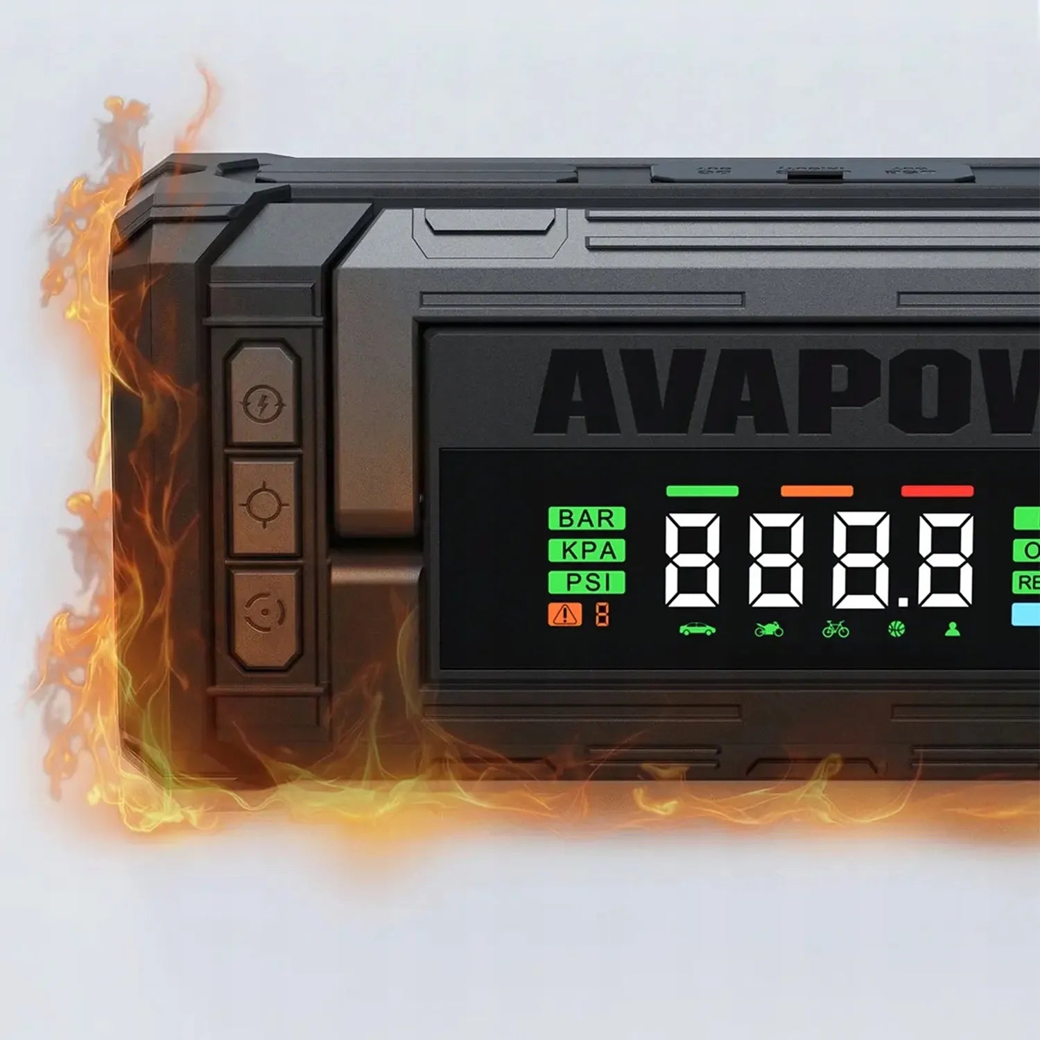 2 viename automobilinis paleidiklis 12V 8000A su kompresoriumi 150PSI LED PD 30W AVAPOW