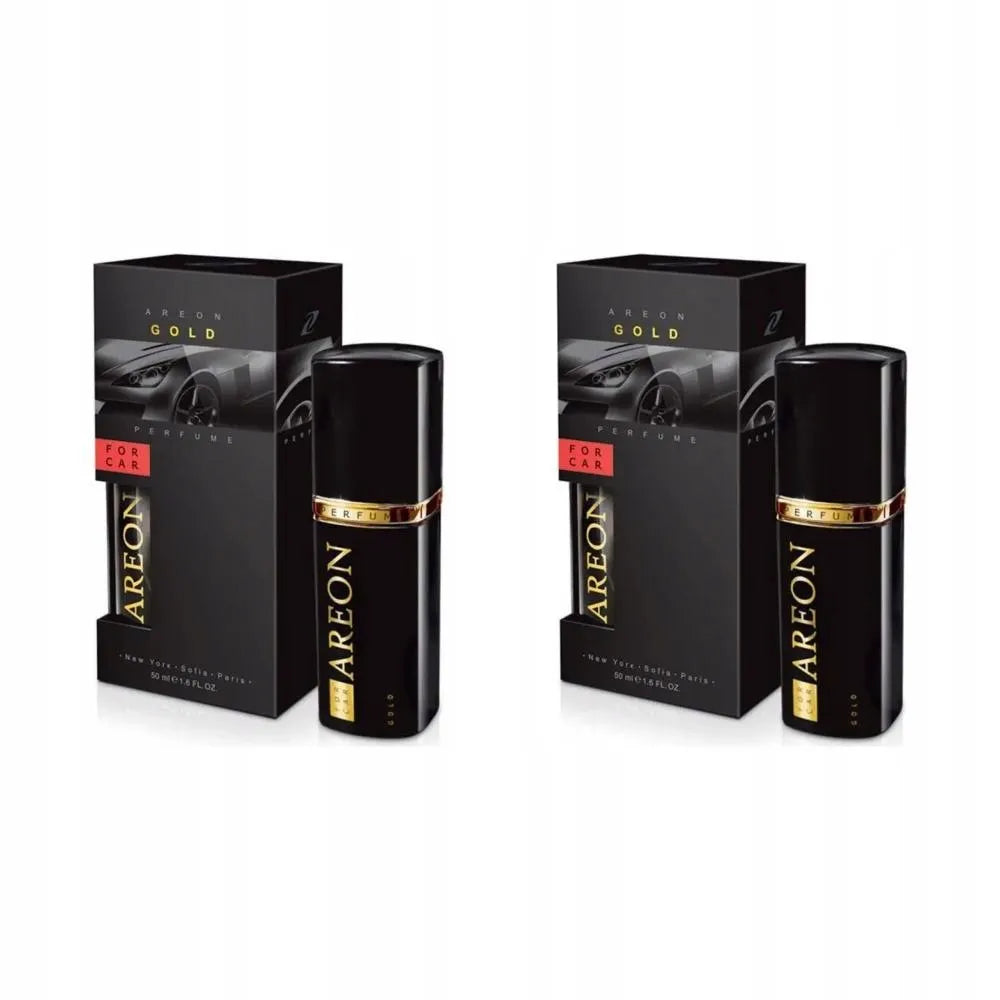 2 vnt. automobilio oro gaiviklių „Areon Perfume Gold“ su purkštuku, 50 ml