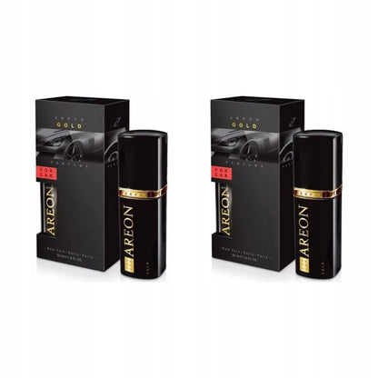 2 vnt. automobilio oro gaiviklių „Areon Perfume Gold“ su purkštuku, 50 ml