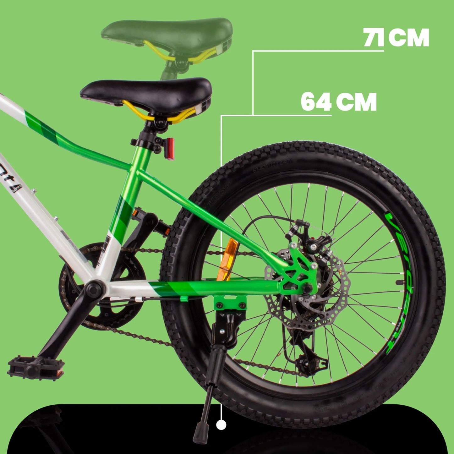 20 colių vaikiškas MTB dviratis, skirtas berniukams ir mergaitėms, Sun Baby Calix, 6 pavaros, baltas