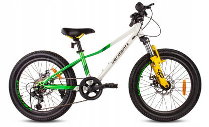 20 colių vaikiškas MTB dviratis, skirtas berniukams ir mergaitėms, Sun Baby Calix, 6 pavaros, baltas