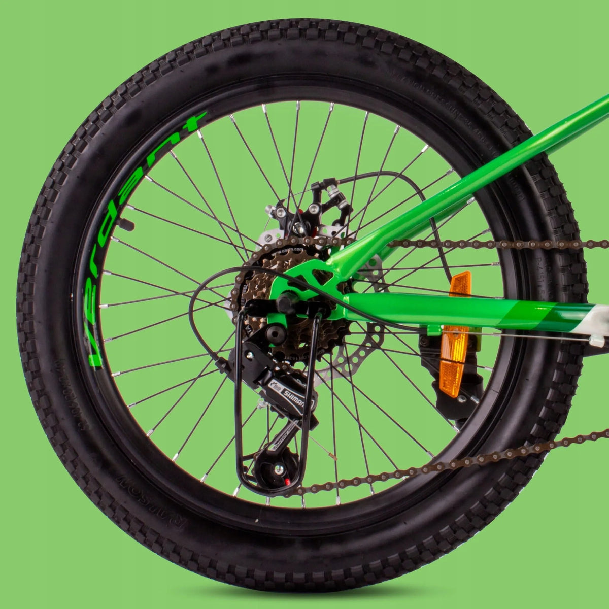 20 colių vaikiškas MTB dviratis, skirtas berniukams ir mergaitėms, Sun Baby Calix, 6 pavaros, baltas