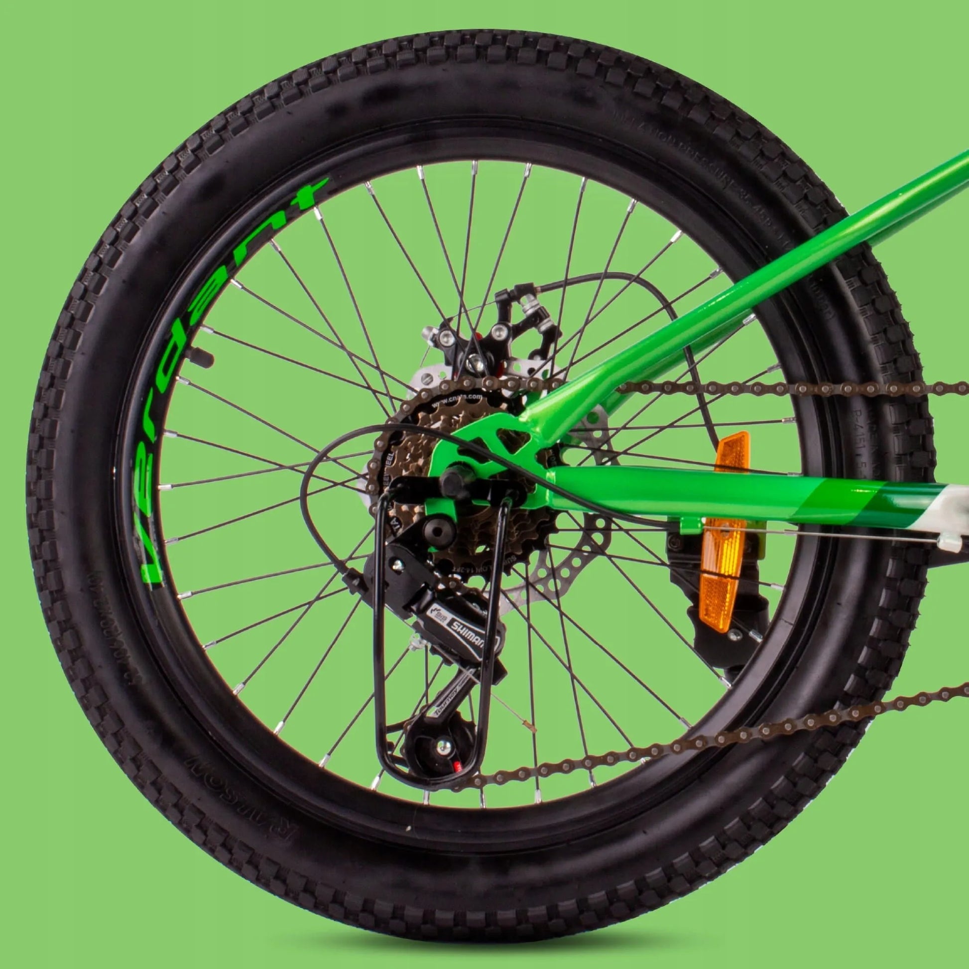 20 colių vaikiškas MTB dviratis, skirtas berniukams ir mergaitėms, Sun Baby Calix, 6 pavaros, baltas