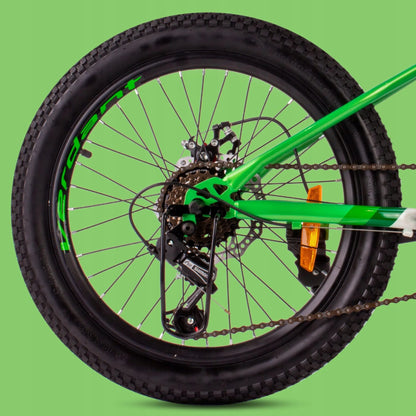 20 colių vaikiškas MTB dviratis, skirtas berniukams ir mergaitėms, Sun Baby Calix, 6 pavaros, baltas