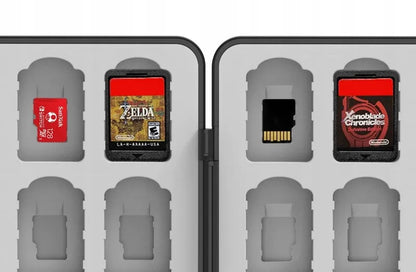 Dėklas kortelėms, 32 lizdai žaidimų kasetėms ir SD kortelėms Nintendo Switch