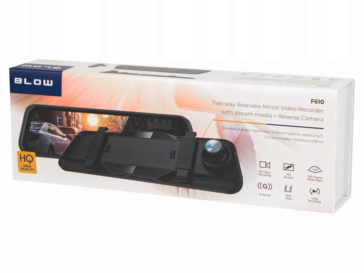 AUTOMOBILIO KAMERA FULL HD VAIRODAUJu REGISTRATORIS VEIDRODĖLIS 10" GALINĖ IR PRIEKINĖ