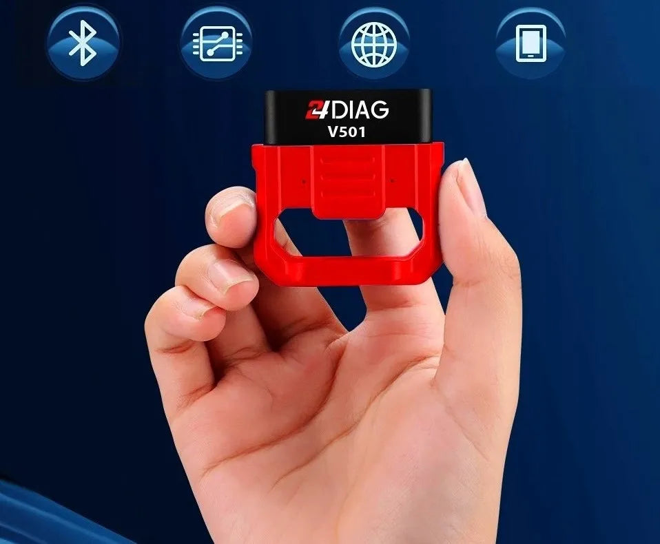 24DIAG V501 ELM327 BLUETOOTH 5.0 OBD2 DIAGNOSTIKOS SĄSAJA iOS ANDROID