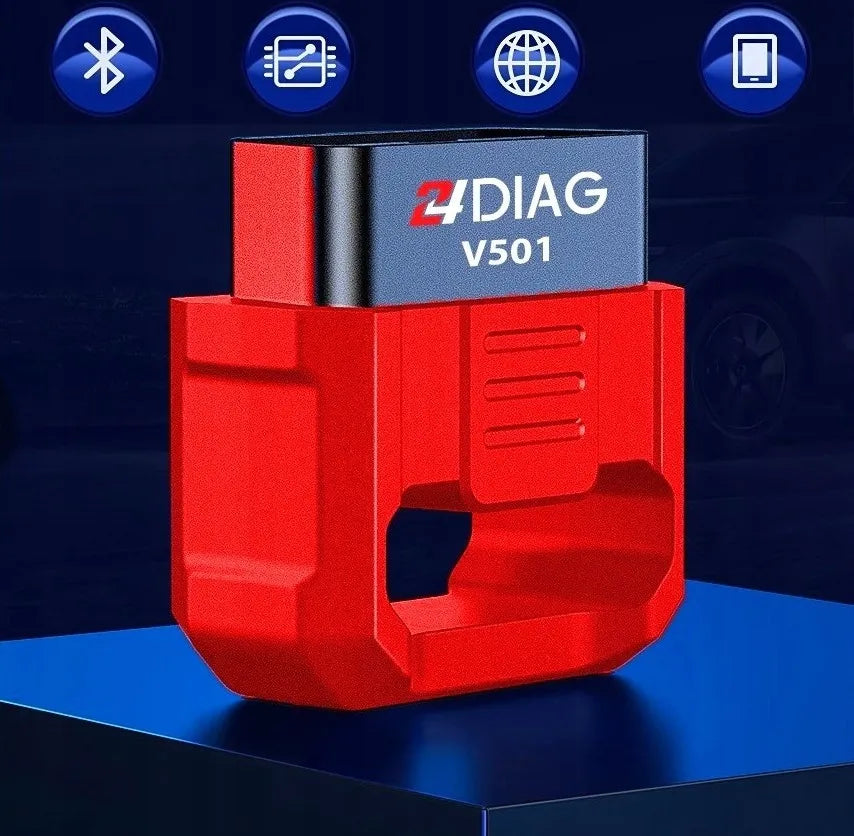 24DIAG V501 ELM327 BLUETOOTH 5.0 OBD2 DIAGNOSTIKOS SĄSAJA iOS ANDROID