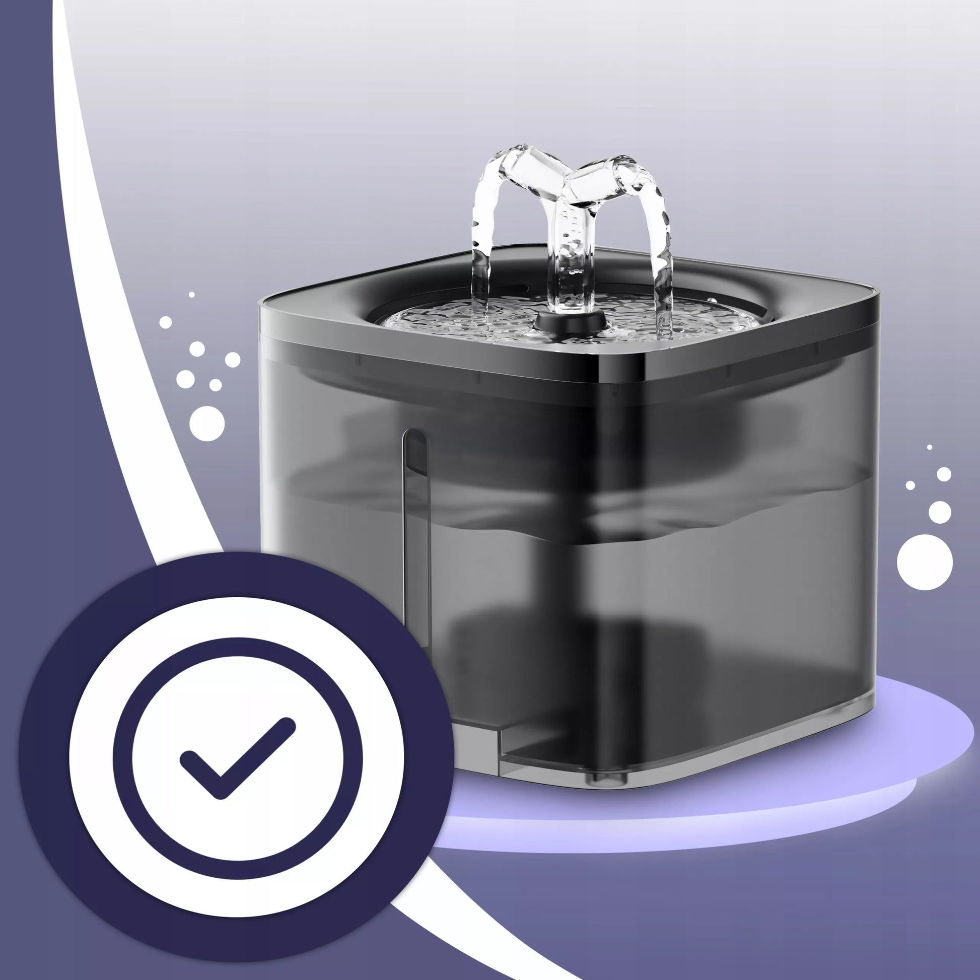 Automatinis vandens dubenėlis katei ir šuniui –  su dėklu ir filtru