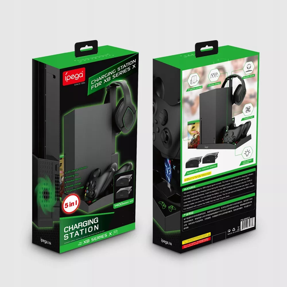 iPega aušinimo stotelė Xbox Series X su dviem valdikliais