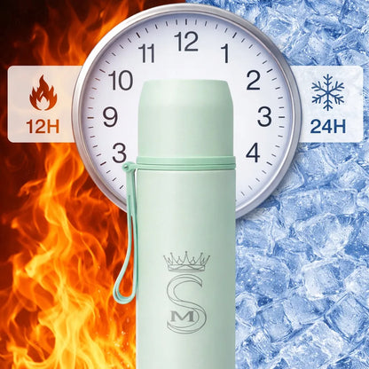 Turistinis termosas vakuuminis sandarus plieninis 500 ml mėtų spalvos