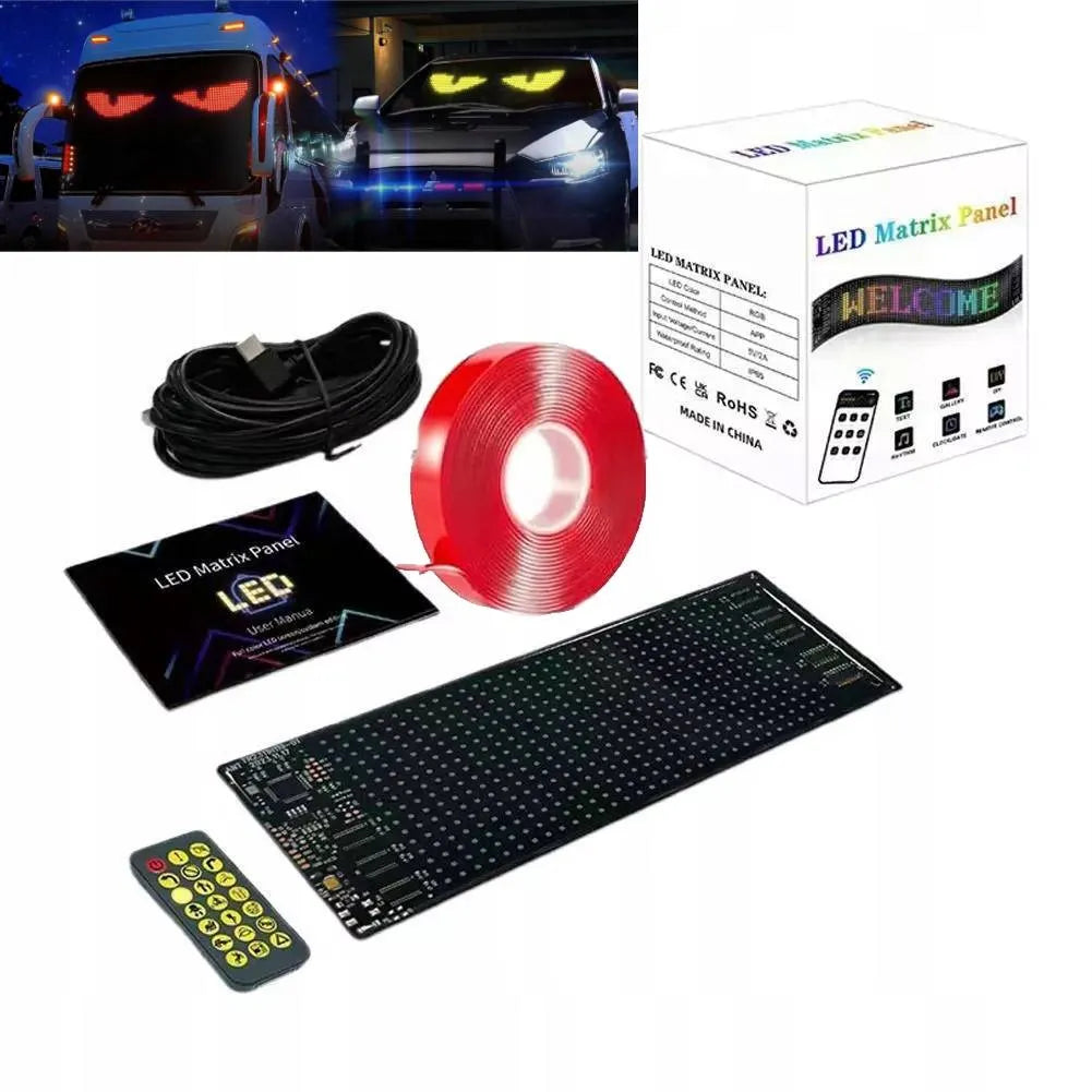 2 vnt. lankstus LED ekranas 59x12 cm DEVIL EYES sunkvežimiui TIR