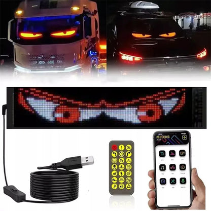 2 vnt. lankstus LED ekranas 59x12 cm DEVIL EYES sunkvežimiui TIR