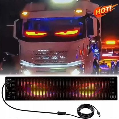 2 vnt. lankstus LED ekranas 59x12 cm DEVIL EYES sunkvežimiui TIR