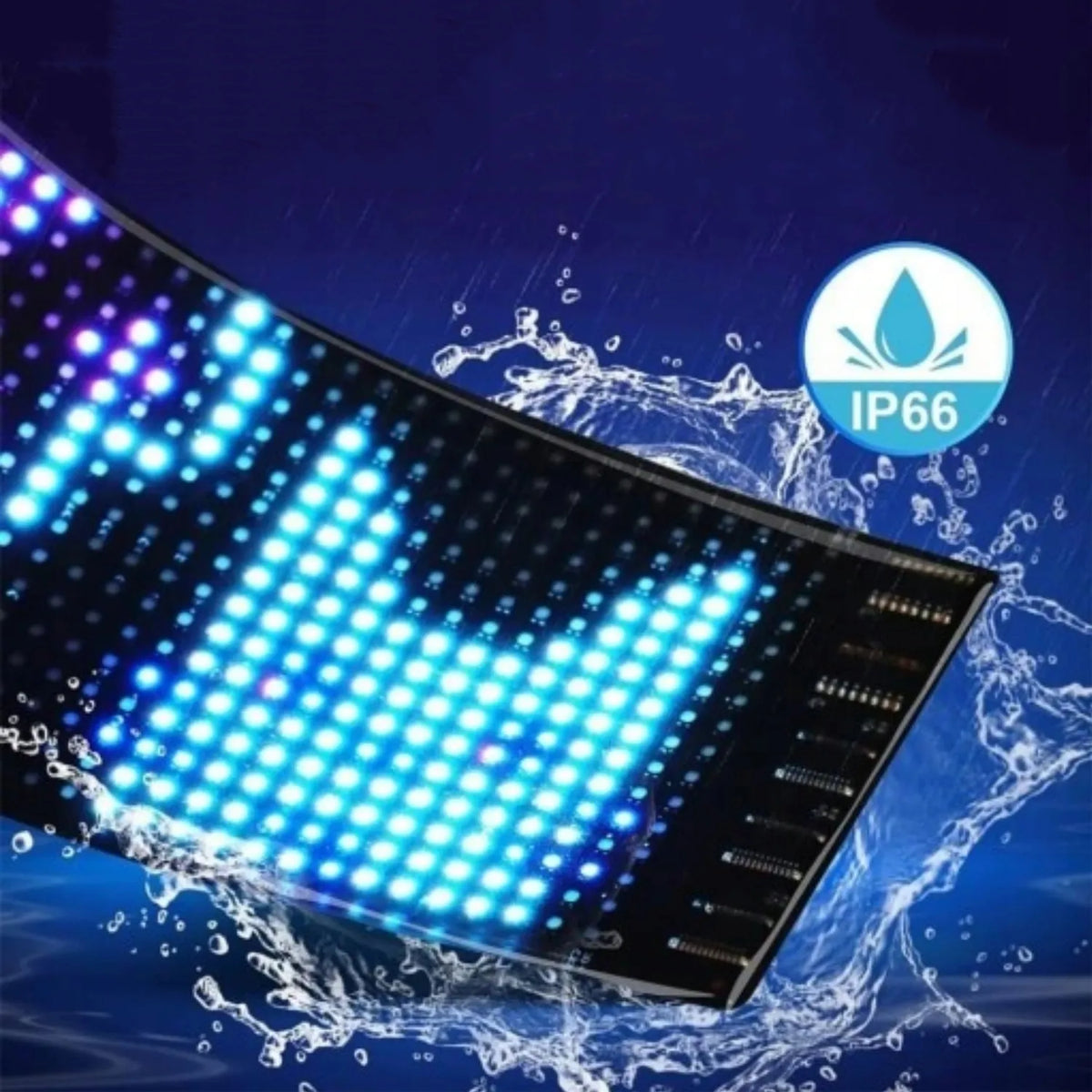 LED automobilio žibintai velnio akys DIY sunkvežimiams SUV 100*380mm IP65 USB