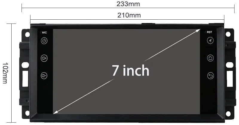 2DIN Android automobilinis grotuvas Dodge Avenger Ram Caliber Charger 3/32GB DSP CarPlay LTE