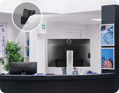 Juoda mini WiFi IP kamera 3 MPx Full HD, šnipinė