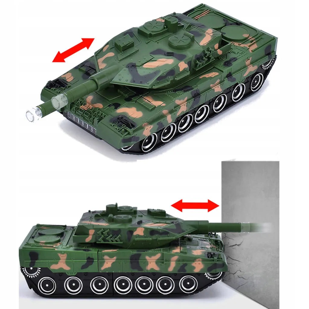 2in1 nuotoliniu būdu valdomas tankas - robotas transformuojamas, kovoja, su pulteliu, LED, USB, akumuliatorius