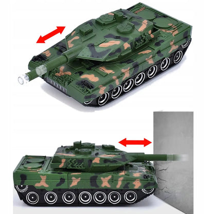 2in1 nuotoliniu būdu valdomas tankas - robotas transformuojamas, kovoja, su pulteliu, LED, USB, akumuliatorius