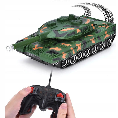 2in1 nuotoliniu būdu valdomas tankas - robotas transformuojamas, kovoja, su pulteliu, LED, USB, akumuliatorius