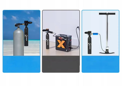 2L nardymo balionų rinkinys su kuprine, vožtuvu ir kandikliu suaugusiesiems OceanX