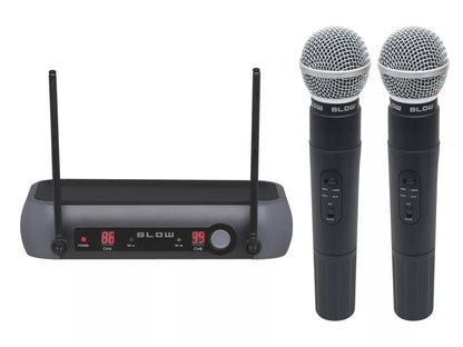 Belaidžių mikrofonų komplektas su imtuvu – karaoke ir vokalas, 50 m nuotolis