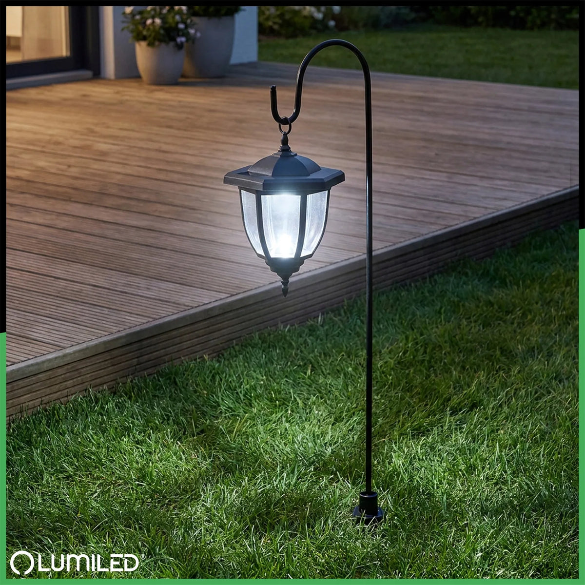 2x LED saulės sodo lempa lauko dekoratyvinis įsmeigiamas stulpelis