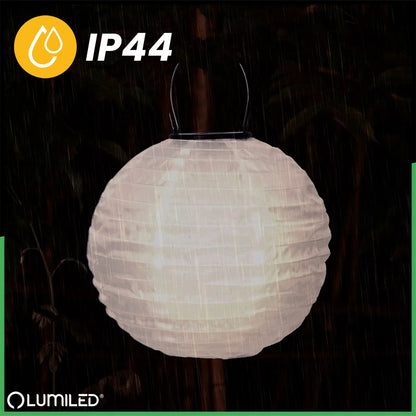 2x pakabinama LED saulės energija veikianti sodo lempa origami žibintas baltas 30 cm