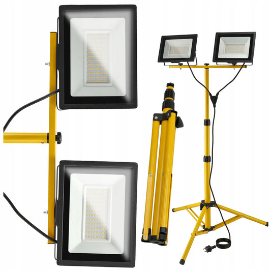 2x100W LED prožektorius su 230V statyvu 200W IP65