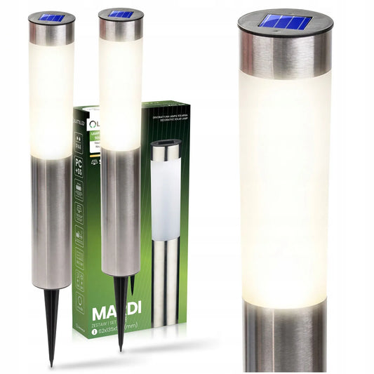 3 vnt. „Lumiled“ saulės energija maitinami LED sodo šviestuvai, skirti įsmeigti į žemę, dekoratyvinis sodo stulpas