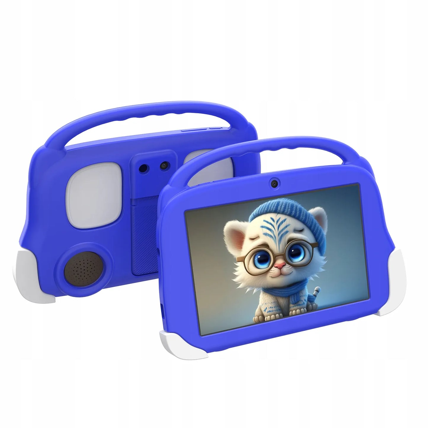 8 colių planšetinis kompiuteris 4G LTE 4/64 GB WiFi SIM GPS HD ANDROID MĖLYNAS EDUKACINIS DĖKLAS