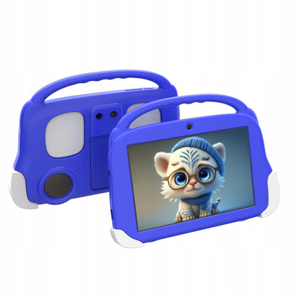 8 colių planšetinis kompiuteris 4G LTE 4/64 GB WiFi SIM GPS HD ANDROID MĖLYNAS EDUKACINIS DĖKLAS