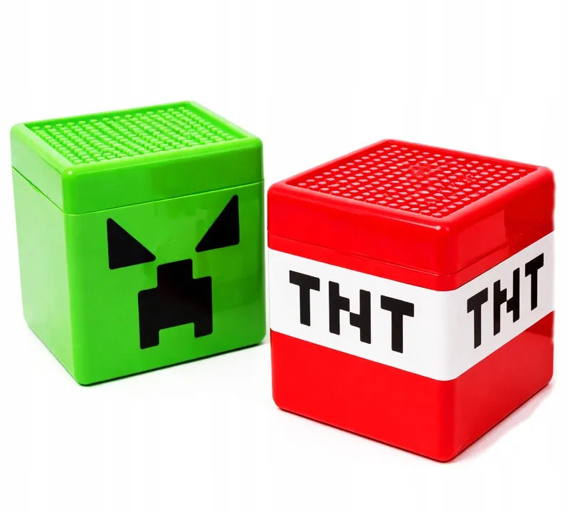 3D magnetinės kaladėlės, didelis rinkinys, 180 elementų, 2 figūrėlės ir dėžutė
