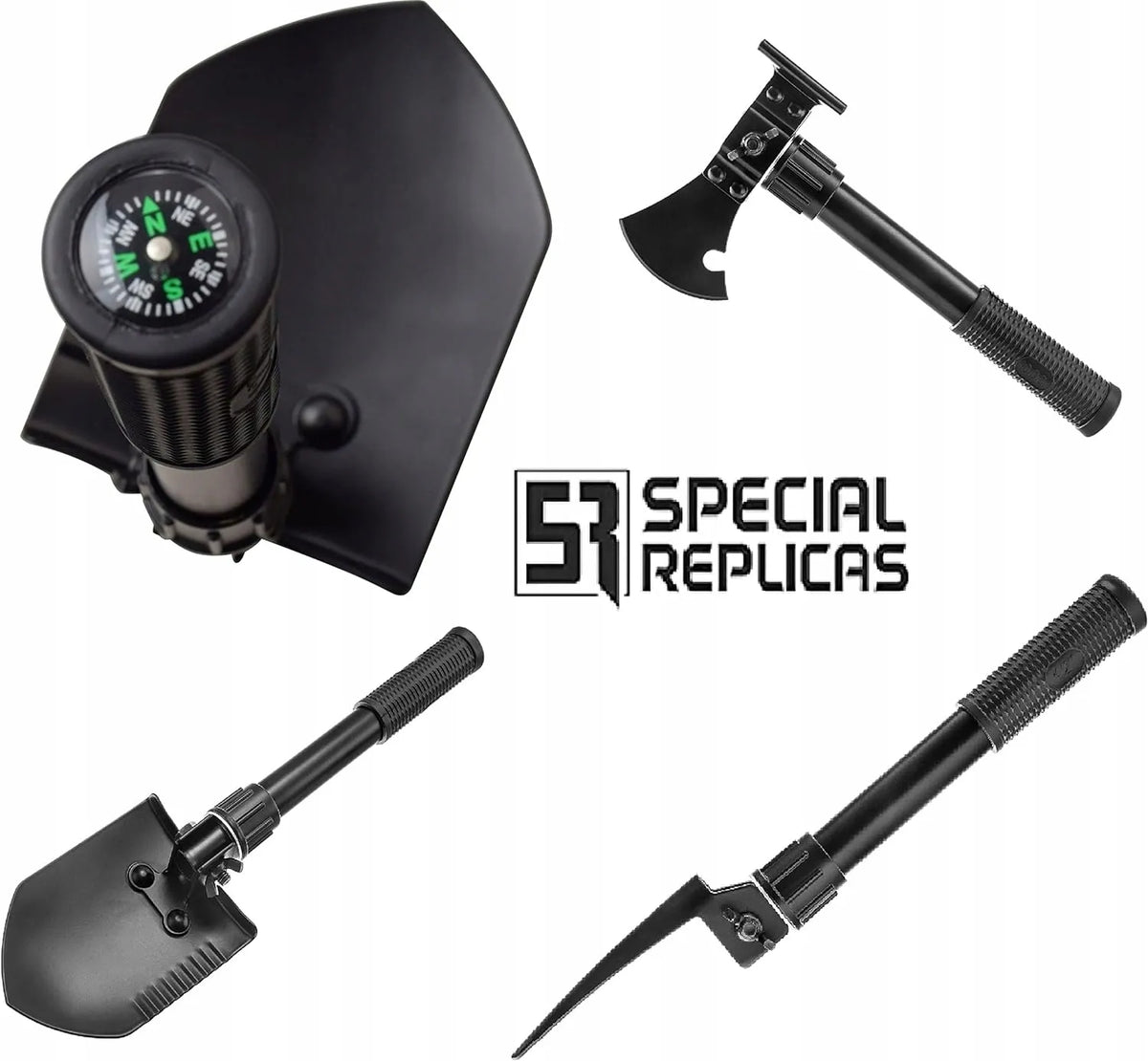Survivor išskirtinis 7-in-1 išgyvenimo įrankis su dėklu SV-MUL001BK